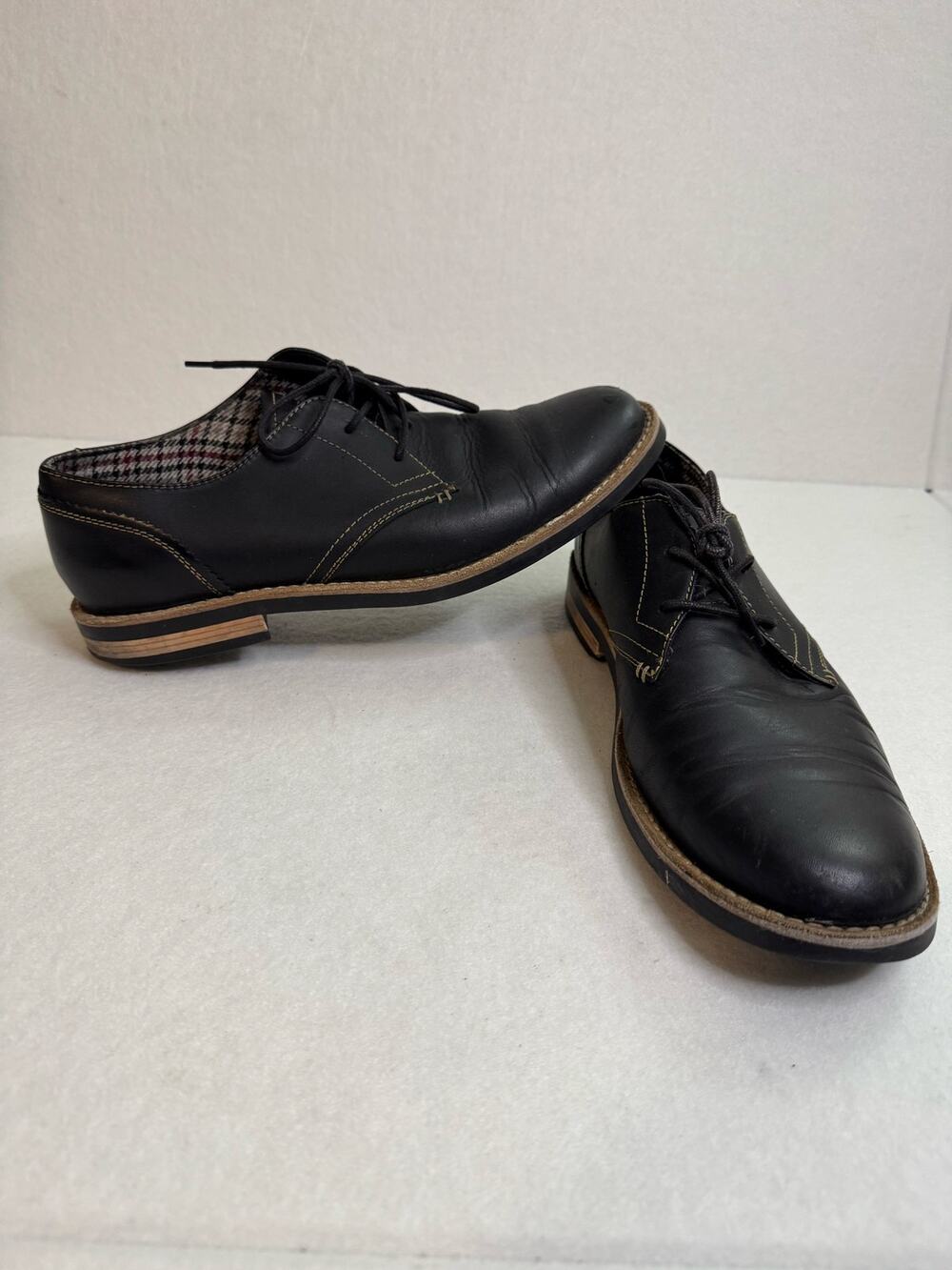Original Penguin by Munsingwear Waylon Black Leather Derby Shoes Black 9.5